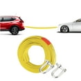 thumbnail image 1 of 13FT Heavy Duty Tow Strap 11000lb with Snap Hooks, Reinforced Polyester Recovery Rope for SUV Truck Car Off-Road Towing, Weather-Resistant Non-Stretch Emergency Winch Strap, 1 of 9