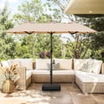 13FT Large Patio Umbrellas with Base Included, Outdoor Double sided ...