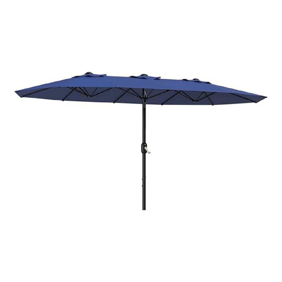 13FT Outdoor Umbrellas for Patio, Double-Sided Rectangular Patio Umbrella Market Umbrella with Base Waterproof and Windproof Fade Resistant Canopy for Deck Pool Garden Backyard