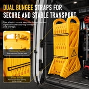 13FT Portable Safety Barrier, Expandable Driveway Fence with 2 Smooth Castors, Barricade with Foldable Design for Construction Traffic Control