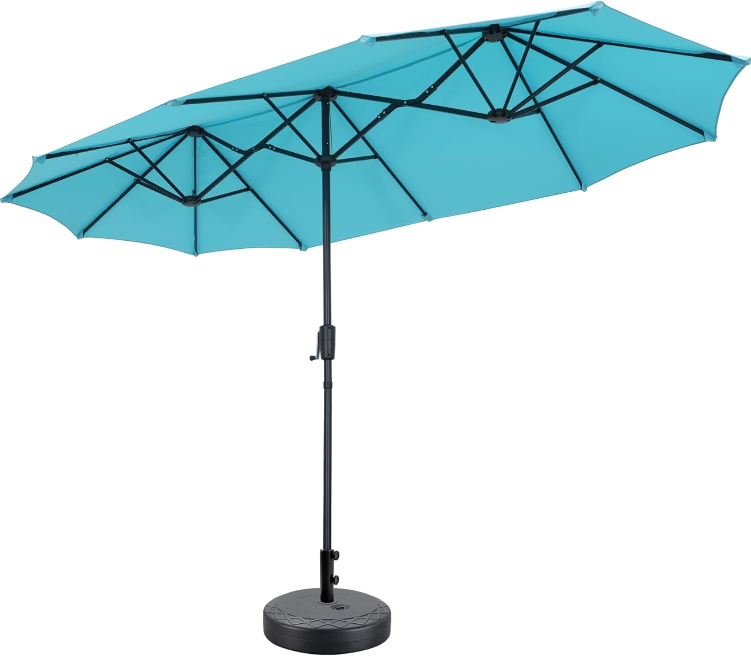 13Ft Large Patio Umbrella with Base Outdoor Double-Sided Market Extra ...