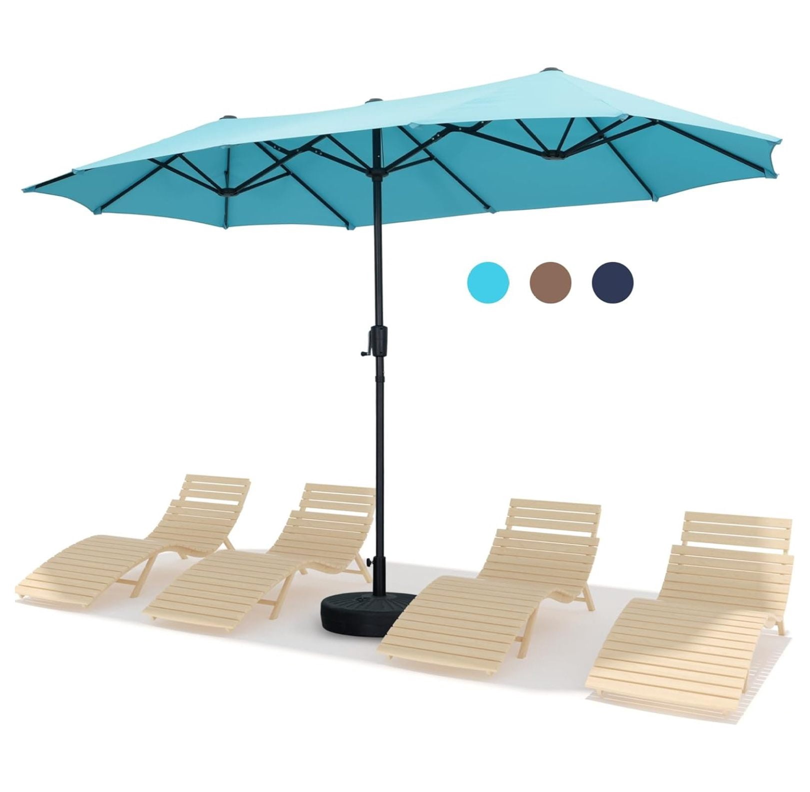 13Ft Patio Umbrella Outdoor Double-Sided Market Extra Large Table ...