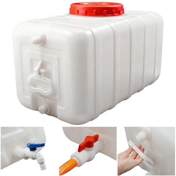 13Gallon/50L Rectangular Translucent White Camping Water Storage Tank