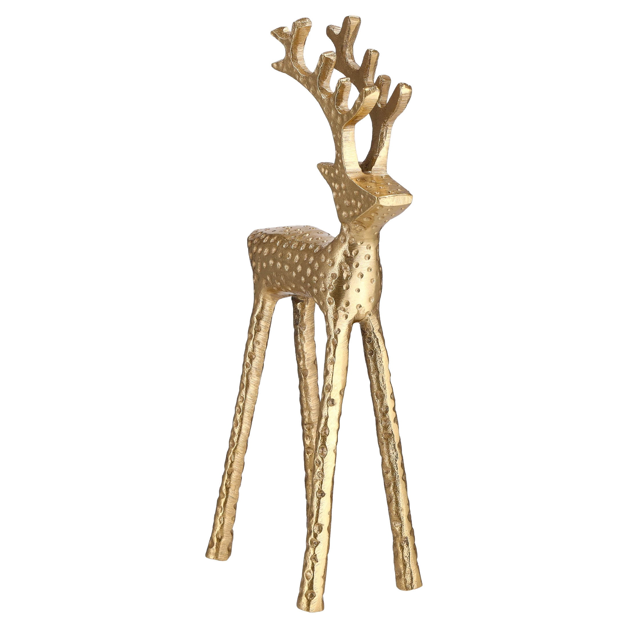 Metal Reindeer Christmas Decoration, Gold, 13", by Holiday Time