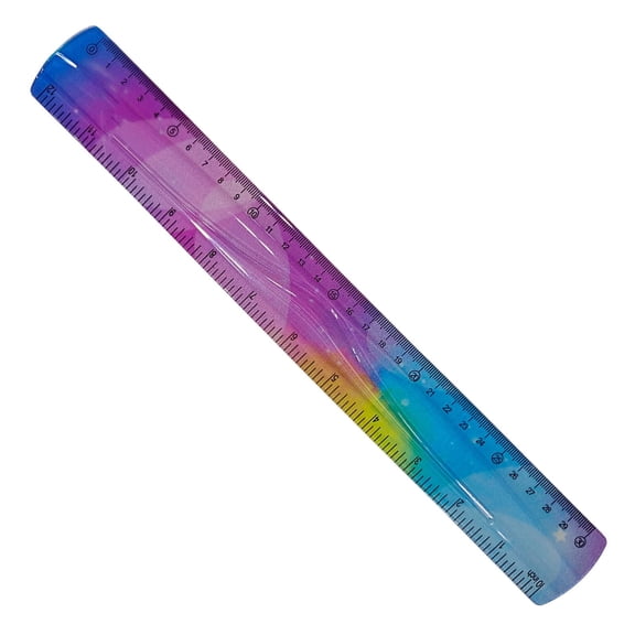 13In Flexible Ruler with Inch and Centimeter Scale, Bendable Soft Plastic Measuring Tool for Office Home (1Pcs)