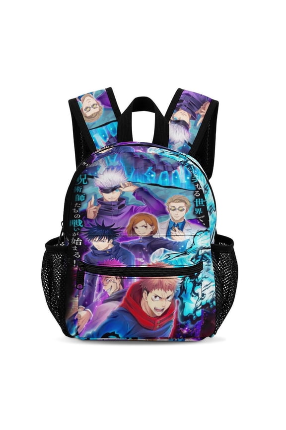 13In Jujuts-u Anime Kaise Backpack Front Pocket Small Knapsack Daypack Lightweight Bookbag