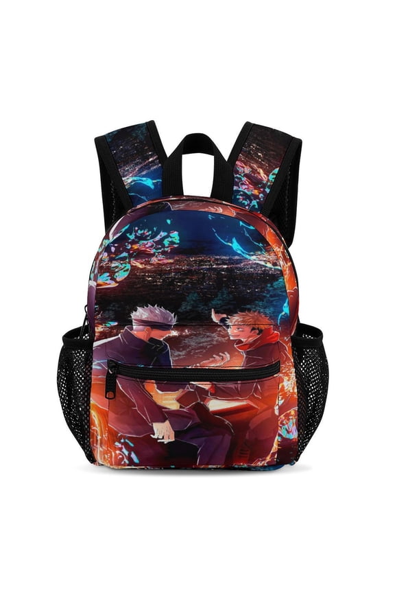 13In Jujuts-u Anime Kaise Backpack Front Pocket Small Knapsack Daypack Lightweight Bookbag