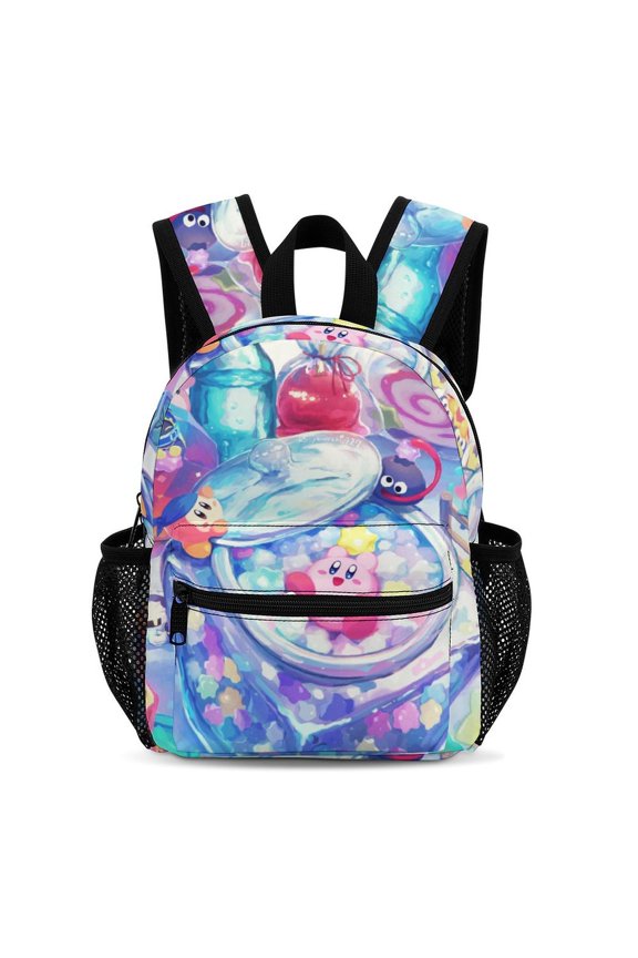 13In KKir-,byy Backpack Front Pocket Small Knapsack Cartoon Daypack Lightweight Bookbag