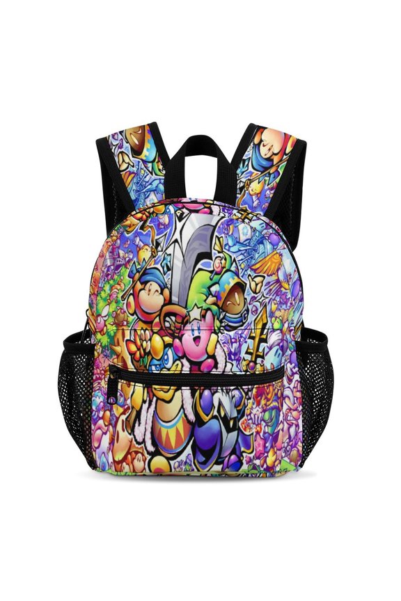 13In KKir-,byy Backpack Front Pocket Small Knapsack Cartoon Daypack Lightweight Bookbag