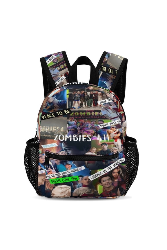 13In Zombio Character Backpack Front Pocket Small Knapsack Cartoon Daypack Lightweight Bookbag