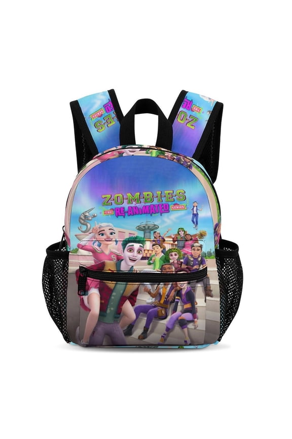 13In Zombio Character Backpack Front Pocket Small Knapsack Cartoon Daypack Lightweight Bookbag