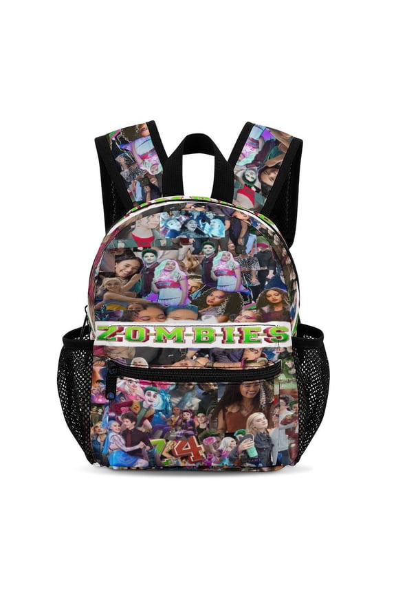 13In Zombio Character Backpack Front Pocket Small Knapsack Cartoon Daypack Lightweight Bookbag