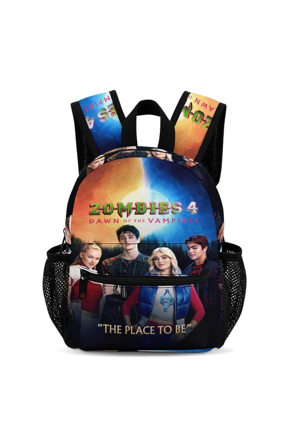 13In Zombio Character Backpack Front Pocket Small Knapsack Cartoon Daypack Lightweight Bookbag