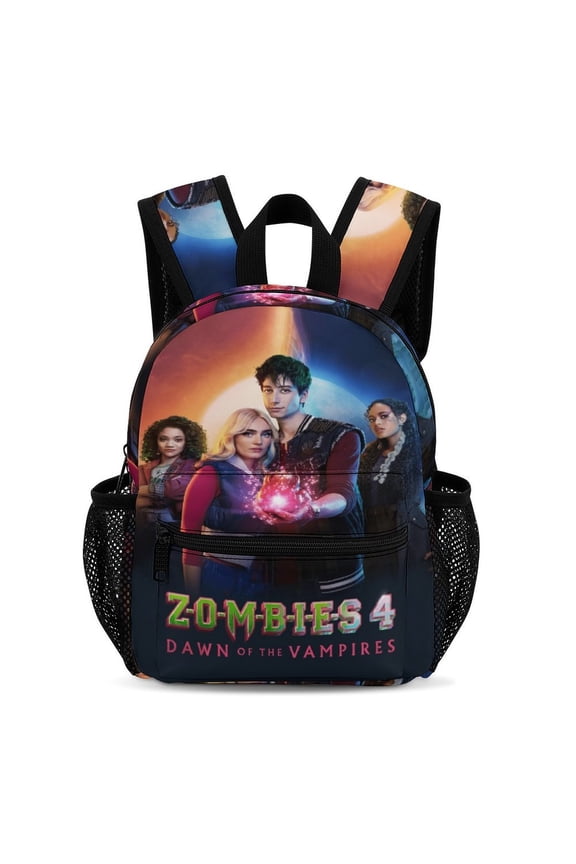 13In Zombio Character Backpack Front Pocket Small Knapsack Cartoon Daypack Lightweight Bookbag