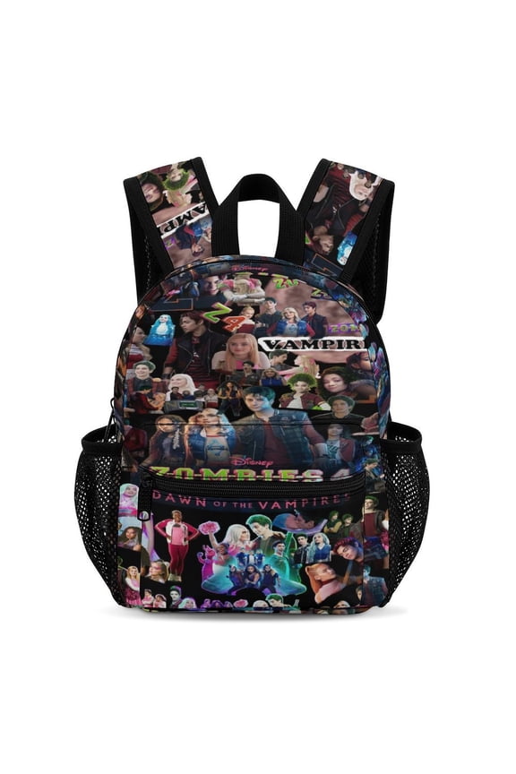 13In Zombio Character Backpack Front Pocket Small Knapsack Cartoon Daypack Lightweight Bookbag