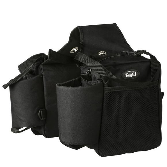 13JT One Size Tough-1 Nylon Water Bottle Gear Carrier Saddle Bag Black