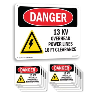Overhead Power Line Signs
