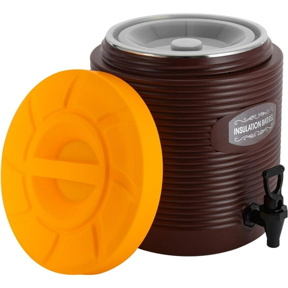 13L/3.43Gal Large Capacity Insulated Bucket Hot and Cold Drink Dispenser Stainless Steel Insulated Beverage Dispenser with Faucet for Tea, Coffee, Milk, Juice, Party, Catering, Outdoor Use
