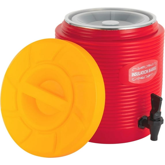 13L/3.43Gal Large Capacity Insulated Bucket Hot and Cold Drink Dispenser Stainless Steel Insulated Beverage Dispenser with Faucet for Tea, Coffee, Milk, Juice, Party, Catering, Outdoor Use