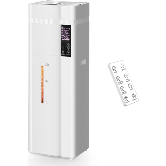 13L/3.4Gal Humidifiers for Bedroom, Warm & Cool Mist Humidifier Large Room, Covers 800ft2, 72H Runtime, 24H Timer, 3 Mist Modes Top Fill Quiet Humidifiers for , Office, White