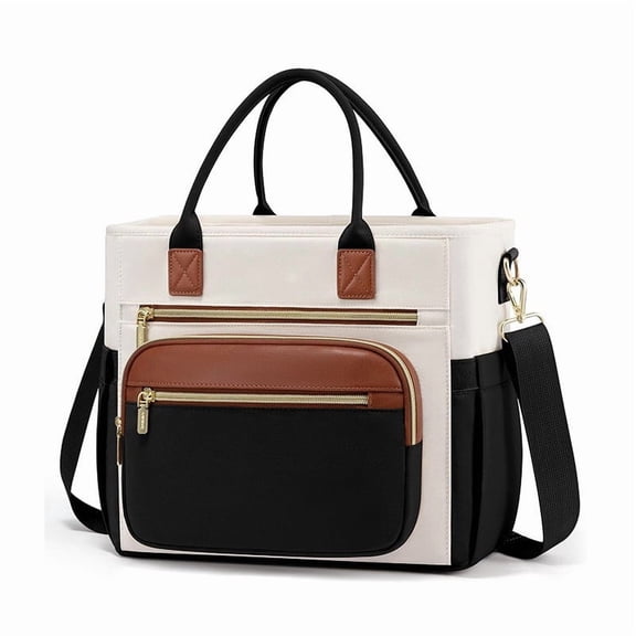 13L Insulated Lunch Tote Bag, Large Capacity Cooler Bag with Detachable Shoulder Strap, Reusable Thermal Lunch Box for Work, Picnic, Travel