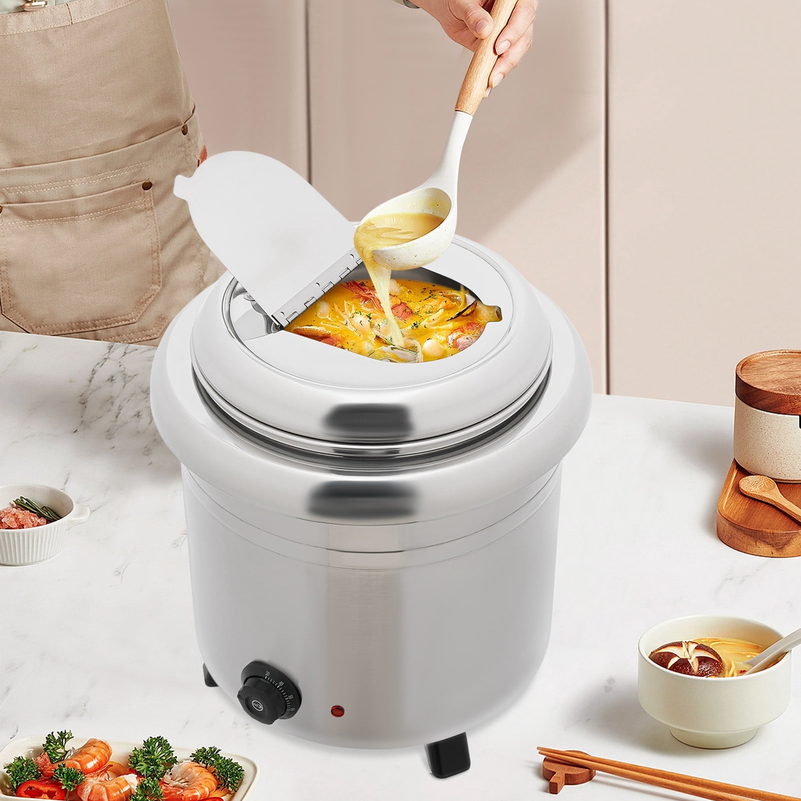 cigarette lighter soup warmer 11Qt Commercial Warmer, 400W Buffet Food Soup Kettle with Hinged Lid & Detachable Pot, Temperature Control (105-195F) for Soups, Chili, Stew, Nacho Cheese The hidden heating tube also helps prevent scale buildup Interchangeable Design Zippo 12 Hour Hand Warmer,