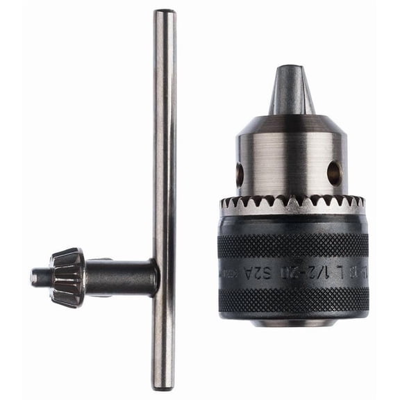 13Mm Keyed Drill Chuck - Chrome Vanadium Steel, Secure Bit Holding Tool