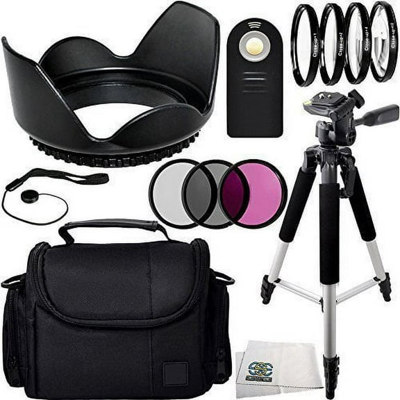 13PC Essentials Package for Nikon D3000 D3200 D3300 D5000 D5100 D5200 D5300 D5500 D7000 D7100 D7200 D90 D80 with 18-55mm, 55-200mm, 24mm f/2.8D, 28mm f/2.8D, 35mm f/1.8G, 35mm f/2.0D, 40mm f/2.8G, 50m