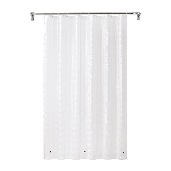 Mainstays 13 Piece PEVA Shower Liner Set, Lightweight Liner & C Hooks, Clear 70" x 72"