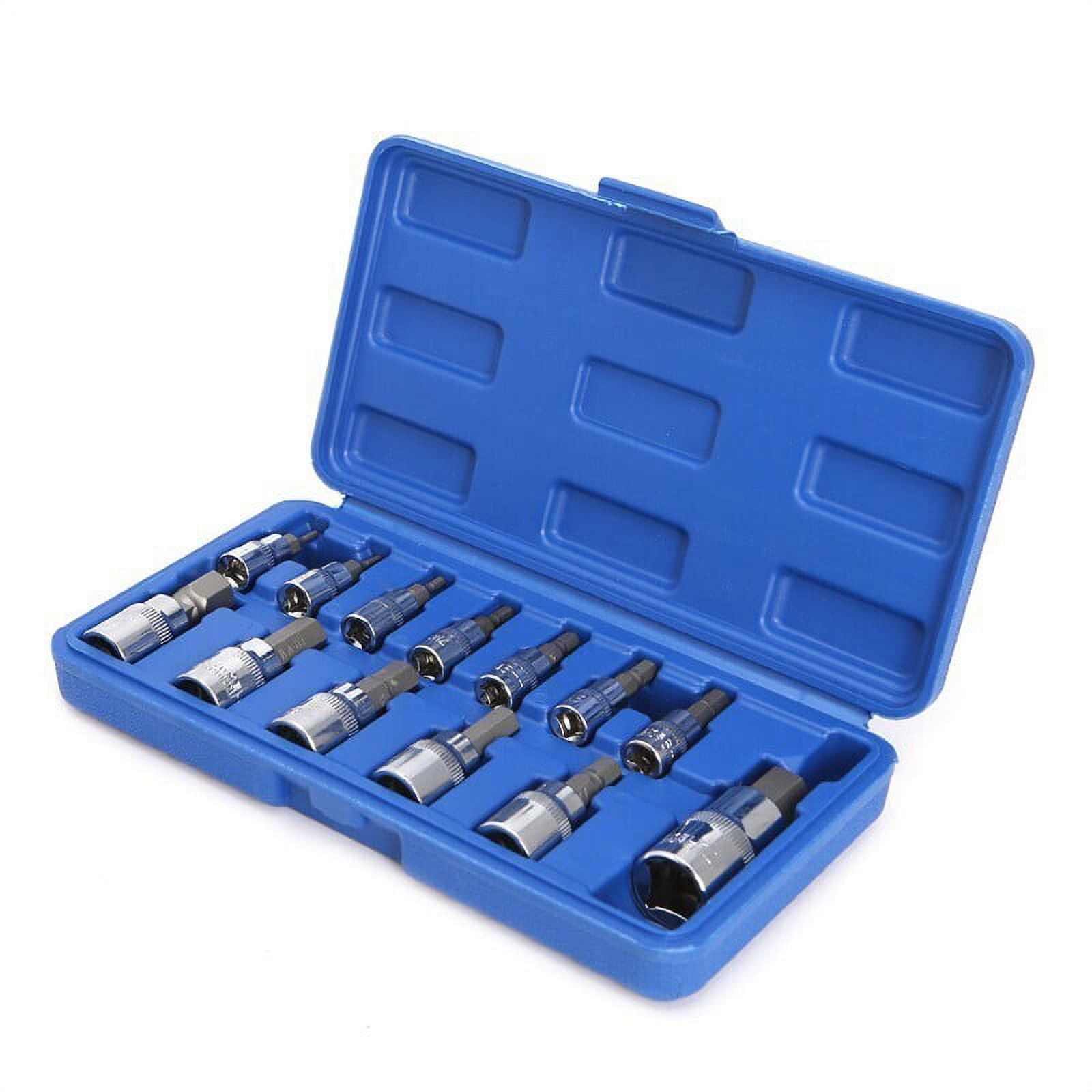 13PC Metric Hex Allen Kit Wrench Bit Socket Tool Set For Ratchet ...