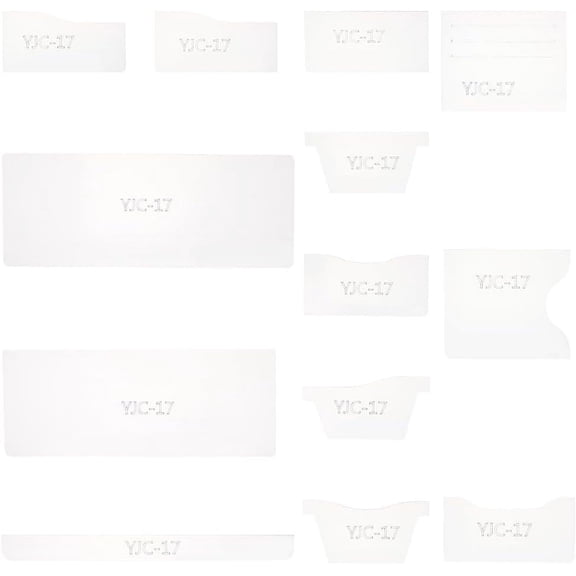 13PCS Acrylic Wallet Pattern Stencil Template Drawings Set Purse Wallet Leather Pattern for Card Bag Coin Purse DIY Craft Wallet Making Templates Leather Crafts Mould Tool for making