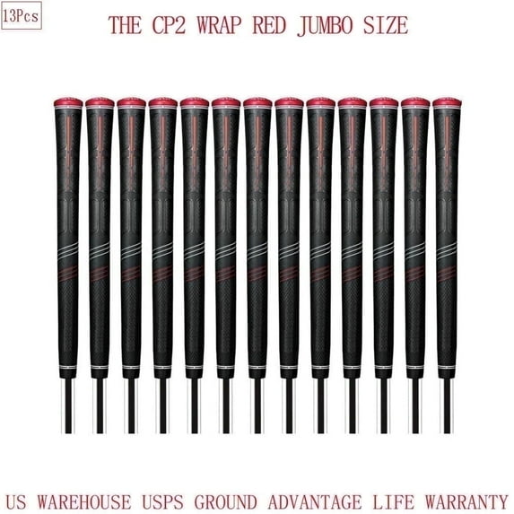 13PCS CP2 Pro Golf Club Grip Tacky Feel Jumbo Red Rubber 60R Unbranded