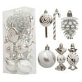thumbnail image 1 of 13PCS Christmas Ball Ornaments Set – Christmas Candy Cane Shatterproof Balls and Hanging Ornaments for Indoor Outdoor Xmas Christmas Tree, Holiday Wedding Party, Home Décor, 1 of 5