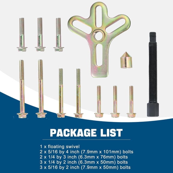 13PCS Harmonic Balancer Steering Wheel Puller Tool Flywheel Puller Crankshaft Pulley Puller Crankshaft Pulley Removal Steering Wheel Pulling Set$$Vehicle Parts & Accessories