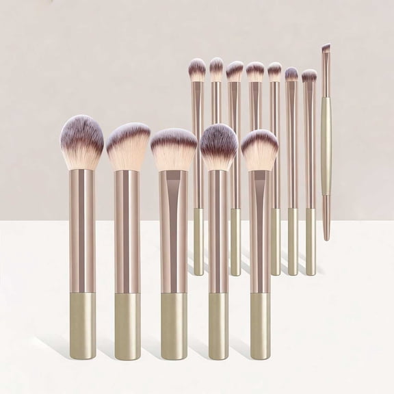 13PCS Makeup Brush Set Foundation Concealer Powder Eyeshadow Blush Brush Kabuki Blending Cosmetic Beauty Tool for Face