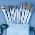thumbnail image 1 of 8-13PCS Makeup Brushes Set Fluffy Soft for Beauty Cosmetics Foundation Blush Powder Eyeshadow Kabuki Blending Makeup Brush Tool 13pcs Blue Bag, 1 of 6