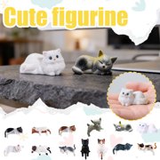 13PCS Mini Cat Desk Figurines ,Adorable Handcrafted Kittens, Cute Resin Cat Car Dashboard Decoration, Mini Cats Ornament for Computer Monitor Mirror Home Desk Office