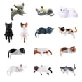 thumbnail image 1 of 13PCS Miniature Animal Figurines Set - Realistic Handmade Cat Dog Decor for Desk, Car Dashboard, Bookshelf & Party Favors, 1 of 6