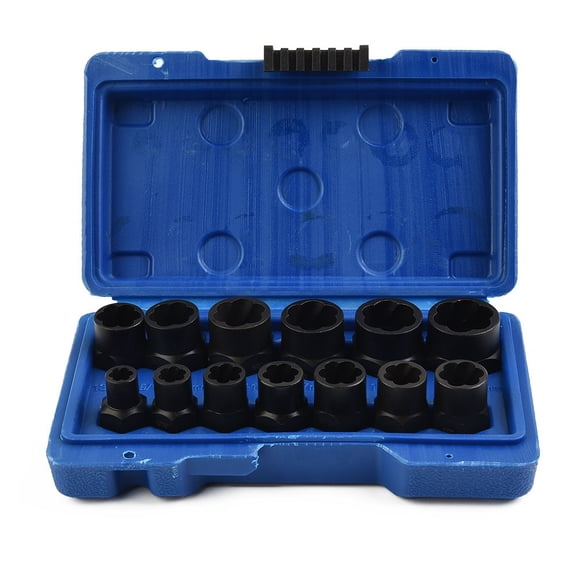 13PCS Nut Extractor Socket Broken Bolt Nut Screw Remover Tool Damaged Stripped