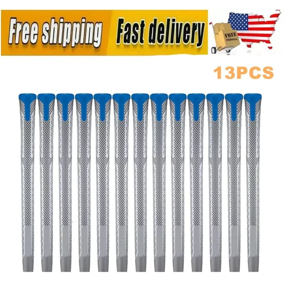 13PCS Rubber Non-Slip Golf Grip Golf Club Grip Golf Grip Midsize Gray