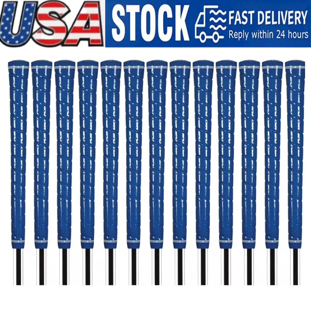 13Packs Standard Blue Golf Grip Club Grip Tour Wrap High-Tack Durability Grip Rubber Girp