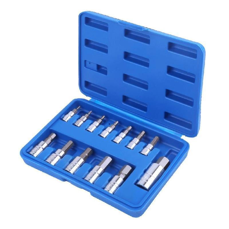 13Pcs 2-14mm Allen Socket Allen Head Hexagon Socket Set Hexagon Bit ...