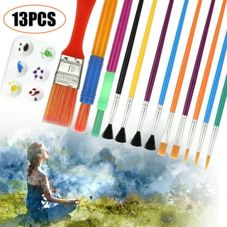 TSV 12/10 Pcs Artist Acrylic Paint Brushes Set with Nylon Hair for Oil  Watercolor Face Nail Art Miniature Detail Rock Painting, Paintbrushes with  Full Range of Sizes Shapes, Kids Drawing Supplies