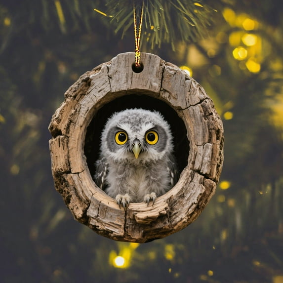 13Pcs Animal Christmas Ornament Forest Christmas Tree Decorations,Woodland Christmas Ornaments Forest Christmas Animals Print Acrylic Hanging Christmas Gifts,Family Colleagues Christmas Tree Decor