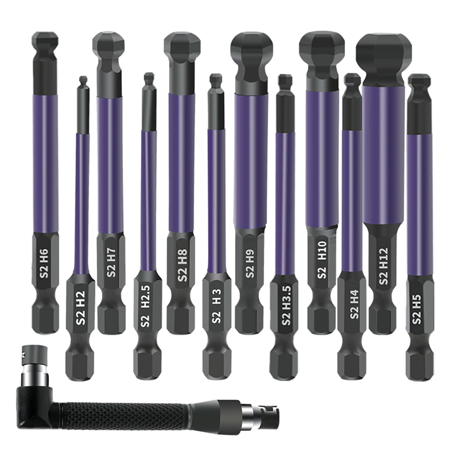 13Pcs End Hex End Screw Driver Drill Bit Set with 1/4inch Hex Drill Bit ...