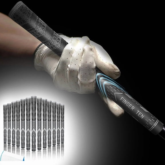 13Pcs Golf Club Grips with Tape - Hybrid Grip Set with Raised Ridge Tech, All-Weather Non-Slip for Men & Women
