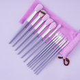 thumbnail image 1 of 13Pcs Makeup Brush Set Soft Fluffy Cosmetic Foundation Powder Eyeshadow Make Up Brush Beauty Tool For Makeup Beginner, Purple, 1 of 6