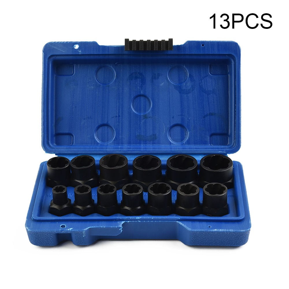 13PCS Nut Extractor Socket Impact Bolt Nut Screw Remover Tool Set