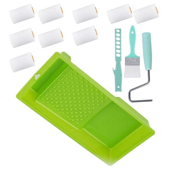 13Pcs Practical 2Inch Paint Roller Covers and Frame for Wall and Ceiling Finish
