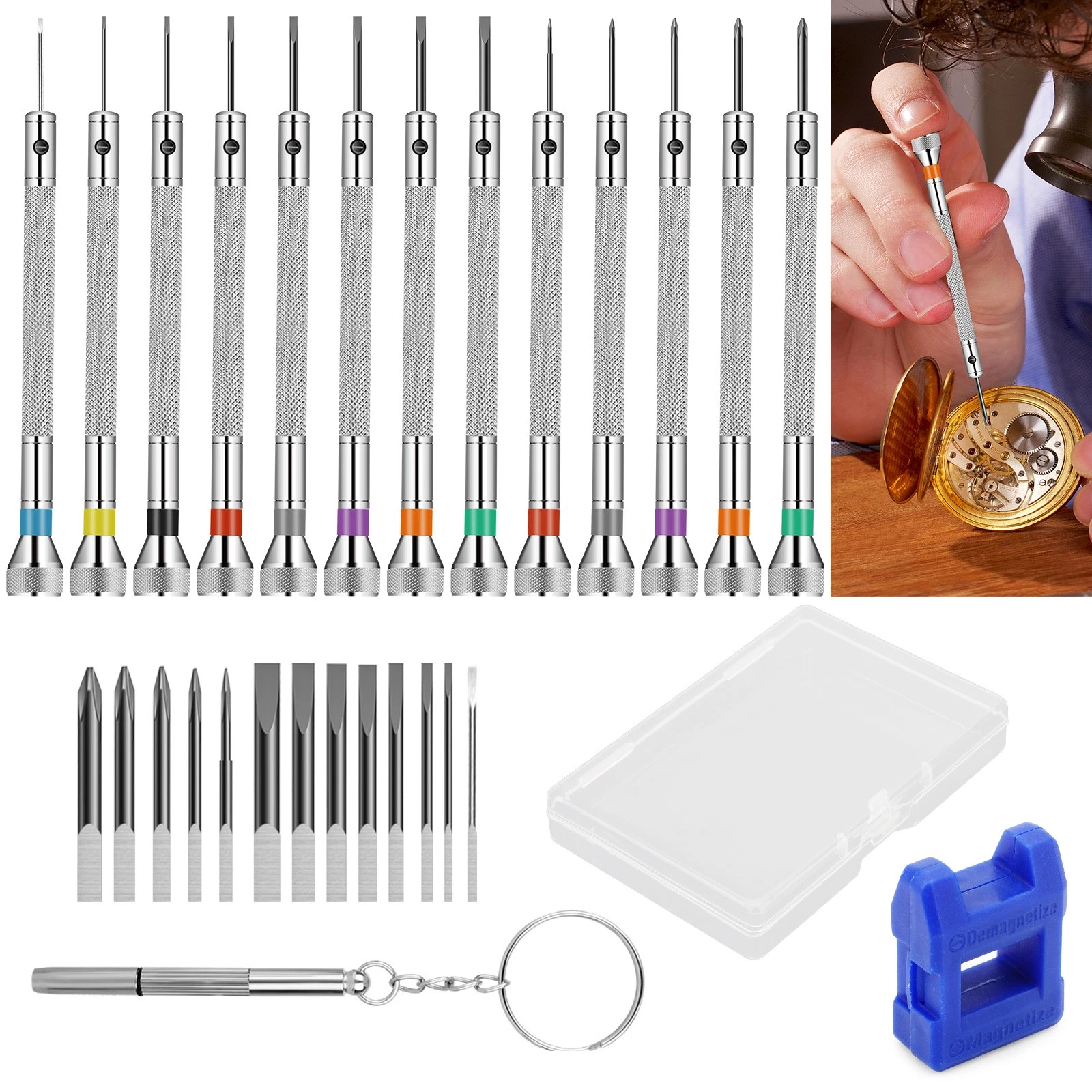13Pcs Precision Screwdriver Set For Watch Glasses Jewelry Electronic Repair Tool